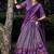 purple tussar silk traditional printed lehenga choli