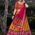yellow tussar silk traditional printed lehenga choli