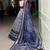 blue tussar silk traditional printed lehenga choli