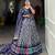 blue tussar silk traditional printed lehenga choli