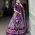 wine tussar silk traditional printed lehenga choli