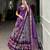 wine tussar silk traditional printed lehenga choli