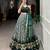 green tussar silk traditional printed lehenga choli