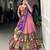 pink tussar silk traditional printed lehenga choli