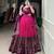 pink tussar silk traditional printed lehenga choli