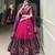 pink tussar silk traditional printed lehenga choli