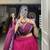 pink tussar silk traditional printed lehenga choli