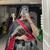 grey tussar silk traditional printed lehenga choli