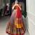 purple tussar silk traditional printed lehenga choli