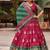 maroon tussar silk traditional printed lehenga choli