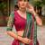 maroon tussar silk traditional printed lehenga choli