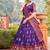 purple tussar silk traditional printed lehenga choli