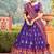 purple tussar silk traditional printed lehenga choli
