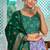 purple tussar silk traditional printed lehenga choli
