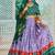 purple tussar silk traditional printed lehenga choli