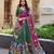 green tussar silk traditional printed lehenga choli