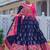 blue tussar silk traditional printed lehenga choli
