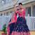 blue tussar silk traditional printed lehenga choli
