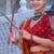 yellow tussar silk traditional printed lehenga choli