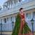 green tussar silk traditional printed lehenga choli