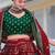 maroon tussar silk traditional printed lehenga choli