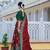 maroon tussar silk traditional printed lehenga choli