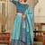 sky blue tussar silk traditional printed lehenga choli