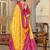 yellow tussar silk traditional printed lehenga choli