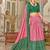 pink tussar silk traditional printed lehenga choli