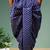 Navy blue printed pitambari ready to wear silk dhoti