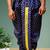 Navy blue printed pitambari ready to wear silk dhoti