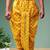 Yellow printed pitambari ready to wear cotton dhoti
