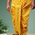 Yellow printed pitambari ready to wear cotton dhoti