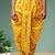 Yellow printed pitambari ready to wear cotton dhoti