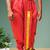 Red printed pitambari ready to wear silk dhoti