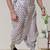 White printed pitambari ready to wear cotton dhoti