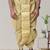 Shine yellow printed pitambari ready to wear cotton dhoti