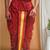 Maroon pitambari ready to wear silk dhoti