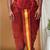 Maroon pitambari ready to wear silk dhoti