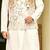 Off white cream malai satin kurta with embroidery work nehru jacket