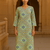 Blue bandhani hand block print kurta