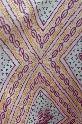 Pink bandhani hand block print kurta