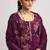 Wineorganza block print straight salwar suit