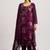 Wineorganza block print straight salwar suit