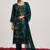 Greenorganza block print straight salwar suit