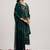 Greenorganza block print straight salwar suit