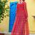 Bandhej print work with kutchi patch-work in faux georgette
