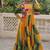 Laheriya & bandhej print with kutchi patche work in faux georgette.
