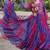 Laheriya & bandhej print with kutchi patche work in faux georgette.