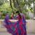 Laheriya & bandhej print with kutchi patche work in faux georgette.